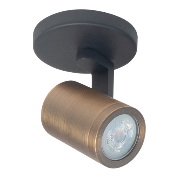 Highlight Moderne hotel chique opbouwspot Halo 1-lichts brons