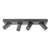 Highlight Modern industrieel opbouwspot Eliano 4 lichts zwart