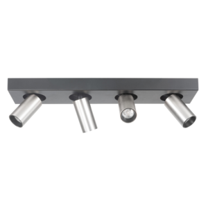 Highlight Moderne Industriële opbouwspot Eliano 4 lichts nikkel