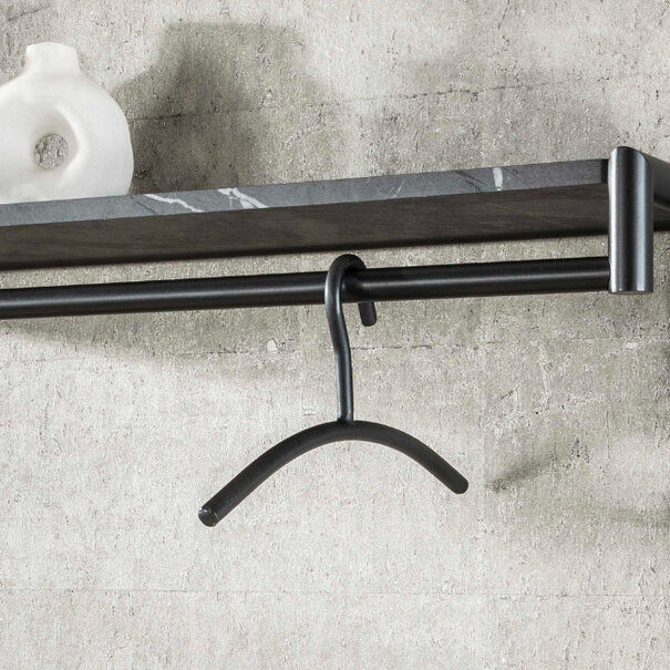 BelaLuz Moderne Industriële kledinghangers Jane 6 set gun metal