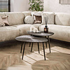 BelaLuz Moderne Industriële salontafel Taro 2 set organisch bruin metal
