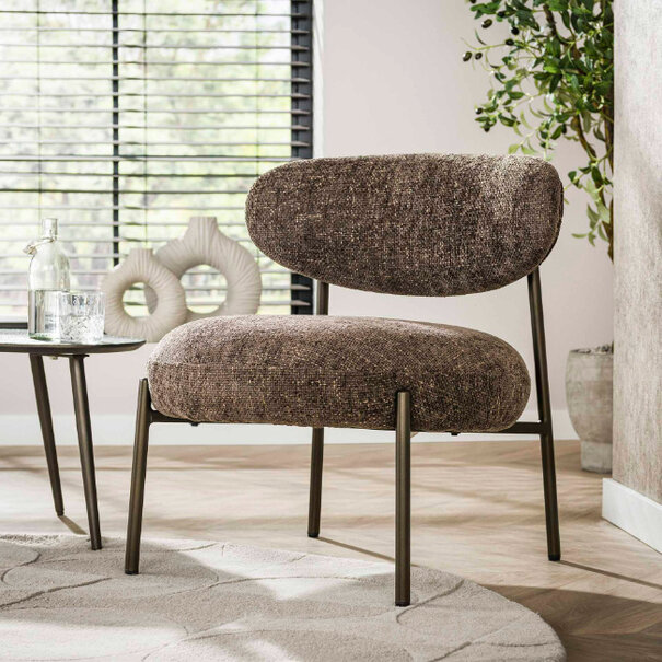 BelaLuz Moderne fauteuil Tissee cargo bruin