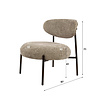 BelaLuz Modern Scandinavische fauteuil Tissee cargo zandkleur