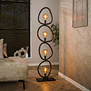 Moderne vloerlamp Flint 4 lichts charcoal