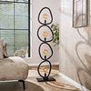 BelaLuz Moderne vloerlamp Flint 4 lichts charcoal