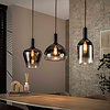 BelaLuz Moderne Industriële hanglamp Noor 3-lichts charcoal