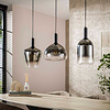 BelaLuz Moderne Industriële hanglamp Noor 3-lichts charcoal