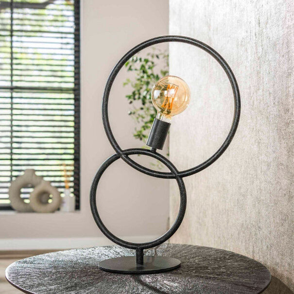 BelaLuz Industriële design tafellamp Loop 1-lichts charcoal
