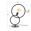 BelaLuz Industriële design tafellamp Loop 1-lichts charcoal