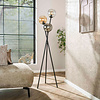BelaLuz Moderne hotel chique vloerlamp Poly 3-lichts charcoal