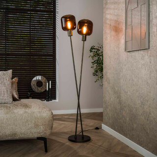 Vloerlamp Calore 2-lichts Sienna brown