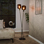 Hotel chique modern vloerlamp Calore 2-lichts Sienna brown