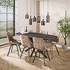 BelaLuz Moderne hotel chique hanglamp Calore 6-lichts Sienna brown