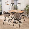 BelaLuz Moderne Scandinavische barstoel Turn draaibaar Rich taupe
