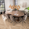 BelaLuz Moderne Hotel Chique eetkamerstoel Lush taupe
