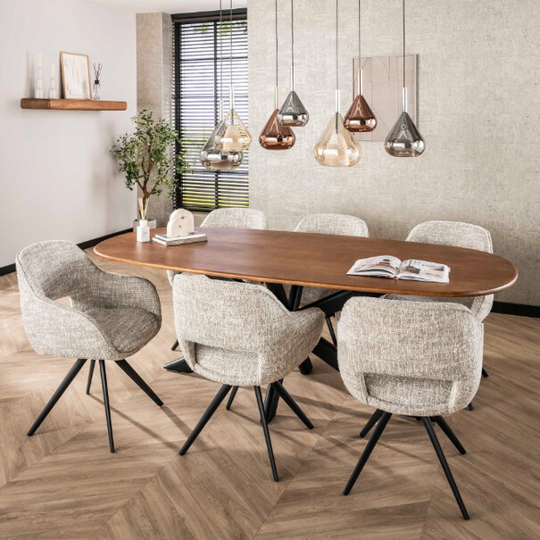 BelaLuz Moderne Scandinavische eetkamerstoel Vista gebroken wit