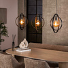 BelaLuz Industriële hanglamp Ozon 3-lichts charcoal