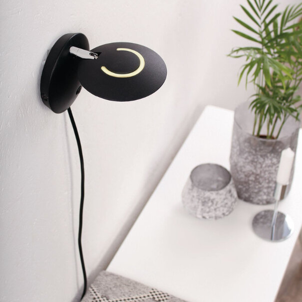 Steinhauer Moderne wandlamp Zenith LED zwart