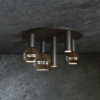 Ztahl Modern industriële plafondlamp Riva 5-lichts zwart
