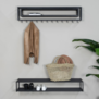 Modern minimalistisch schoenenrek School 120 cm zwart
