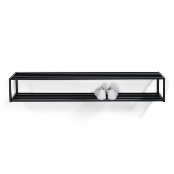 BelaLuz Modern minimalistisch schoenenrek School 120 cm zwart