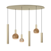 Ztahl Modern design hanglamp Riva 6-lichts ovaal Quartz