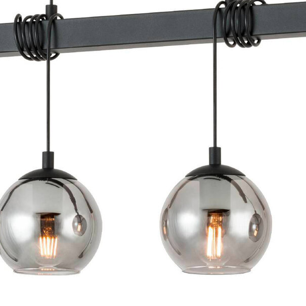 Stars of Lights Modern industriële hanglamp Argallo smoke glas