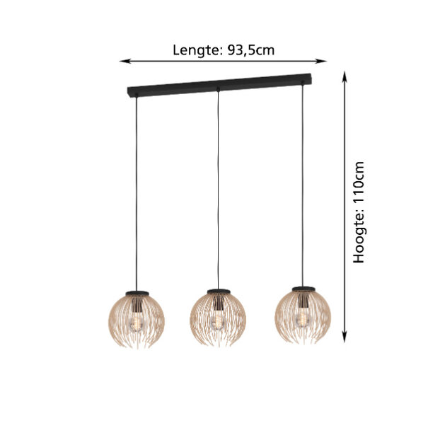 Stars of Lights Modern Scandinavische hanglamp Alhabia 3-lichts zand
