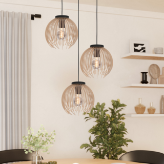 Hanglamp Alhabia 3-lichts getrapt zand