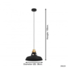 Stars of Lights Industriële hanglamp Espinardo 1-lichts zwart