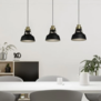 Industriële hanglamp Espinardo 3-lichts zwart