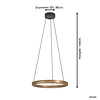 Stars of Lights Moderne minimalistische hanglamp Trabuco bruin Ø 80 cm