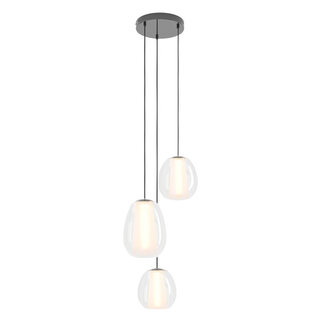 Hanglamp Menorca 3-lichts getrapt wit