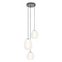 Modern minimalistische hanglamp Menorca 3-lichts getrapt wit