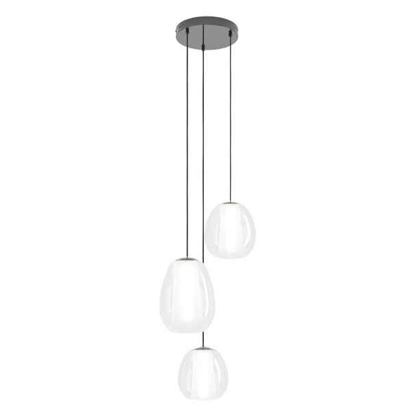 Stars of Lights Modern minimalistische hanglamp Menorca 3-lichts getrapt wit