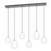 Stars of Lights Moderne minimalistische hanglamp Menorca 6-lichts wit glas