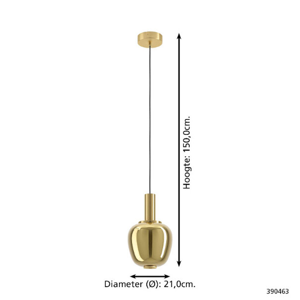 Stars of Light Modern Hotel chique hanglamp Fruitera 1-lichts small messing