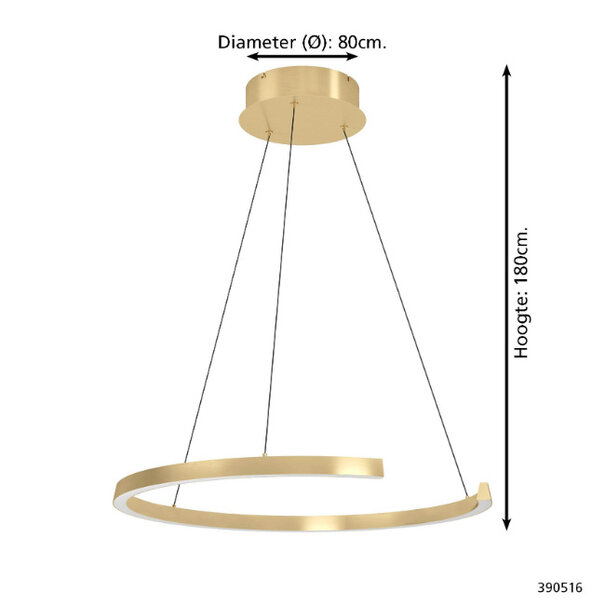 Stars of Light Modern hotel chique hanglamp Labonete goud Ø80 cm