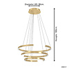Stars of Lights Modern hotel chique hanglamp Labonete 3 ring LED goud