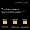 Stars of Lights Moderne tafellamp Menorca 1-lichts wit glas nikkel-nero