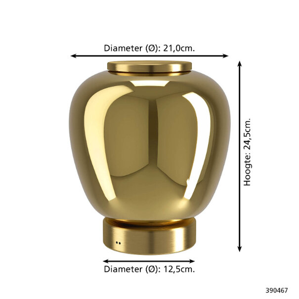 Stars of Lights Modern hotel chique tafellamp Fruitera 1-lichts messing