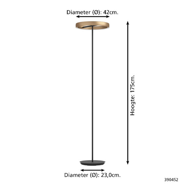 Stars of Lights Modern minimalistische vloerlamp Trabuco 1-lichts bruin