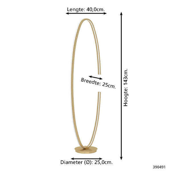 Stars of Light Modern hotel chique vloerlamp Bogado 1-lichts goud