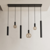 Ztahl Moderne hanglamp Riva 6-lichts 120 cm zwart