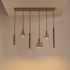 Hanglamp Riva 6-lichts Quartz