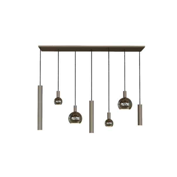 Ztahl Modern design hanglamp Riva 7-lichts Quartz