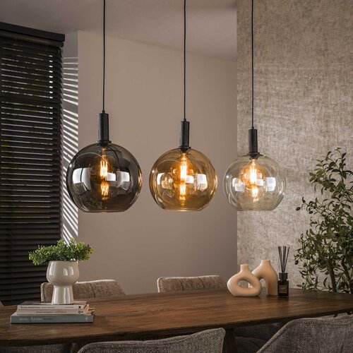 Moderne hanglamp Poly 3-lichts charcoal