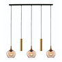 Moderne hanglamp Fresu 5-lichts Balk Brons met kokers