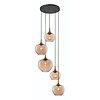 Freelight Moderne Hanglamp/videlamp Fresu 5-lichts getrapt Brons