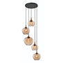 Moderne Hanglamp/videlamp Fresu 5-lichts getrapt Brons